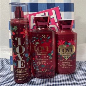 Bath and Body Works Love Cotton Candy Champagne Set